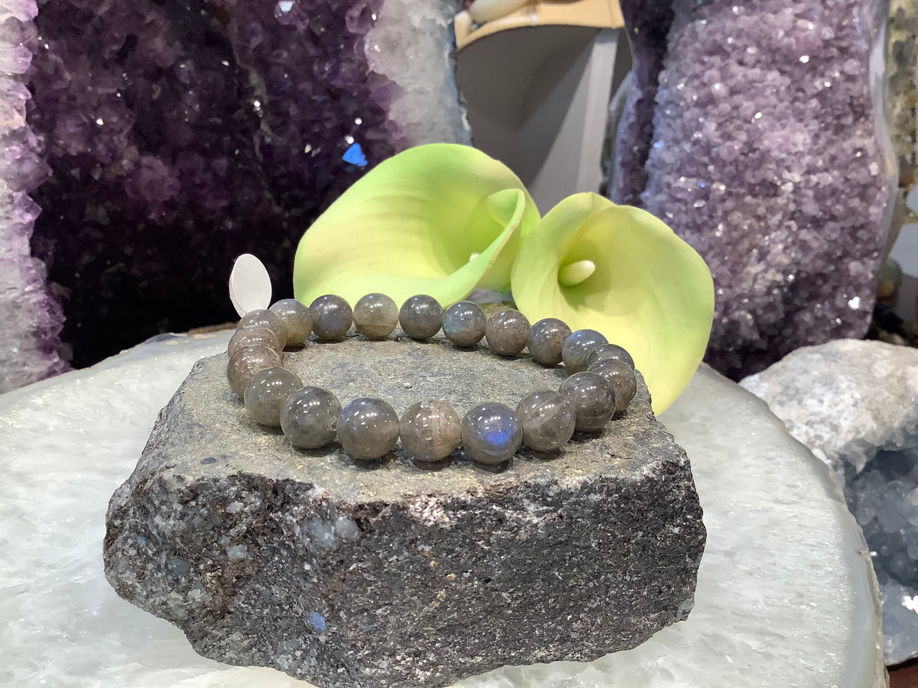 Labradorite 10mm gemstone bracelet