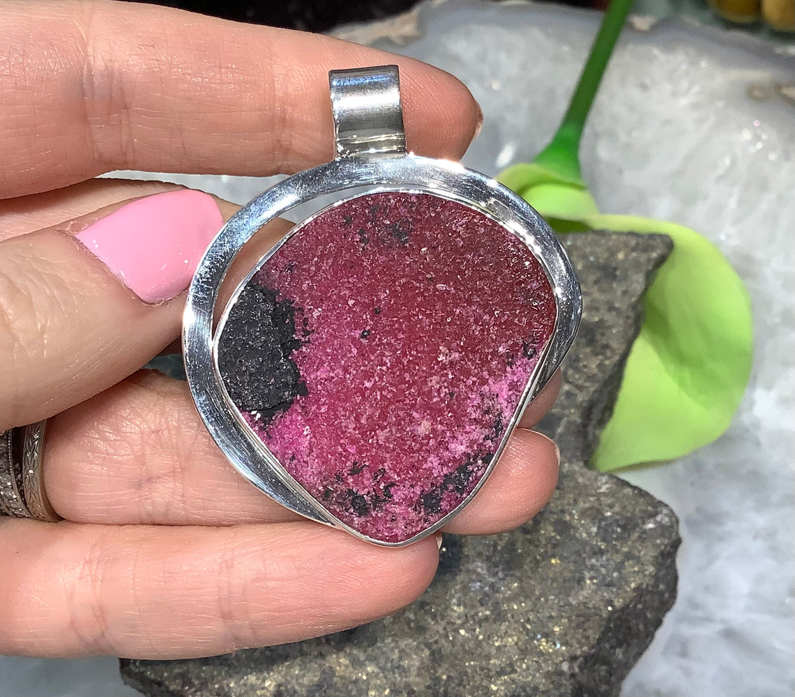 Stunning Pink Cobaltoan calcite gemstone pendant