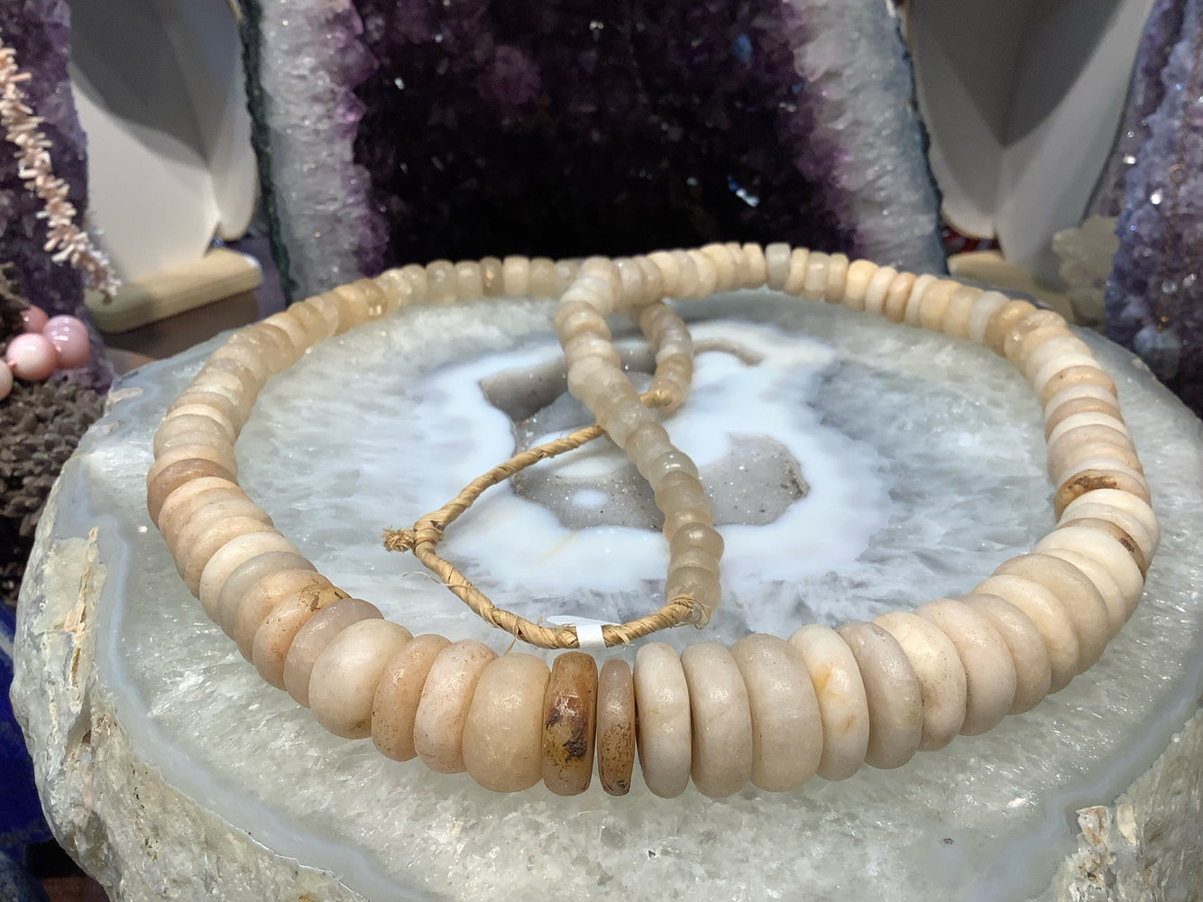 Antique African Stone Beads from Mali - Neolithic Quartz