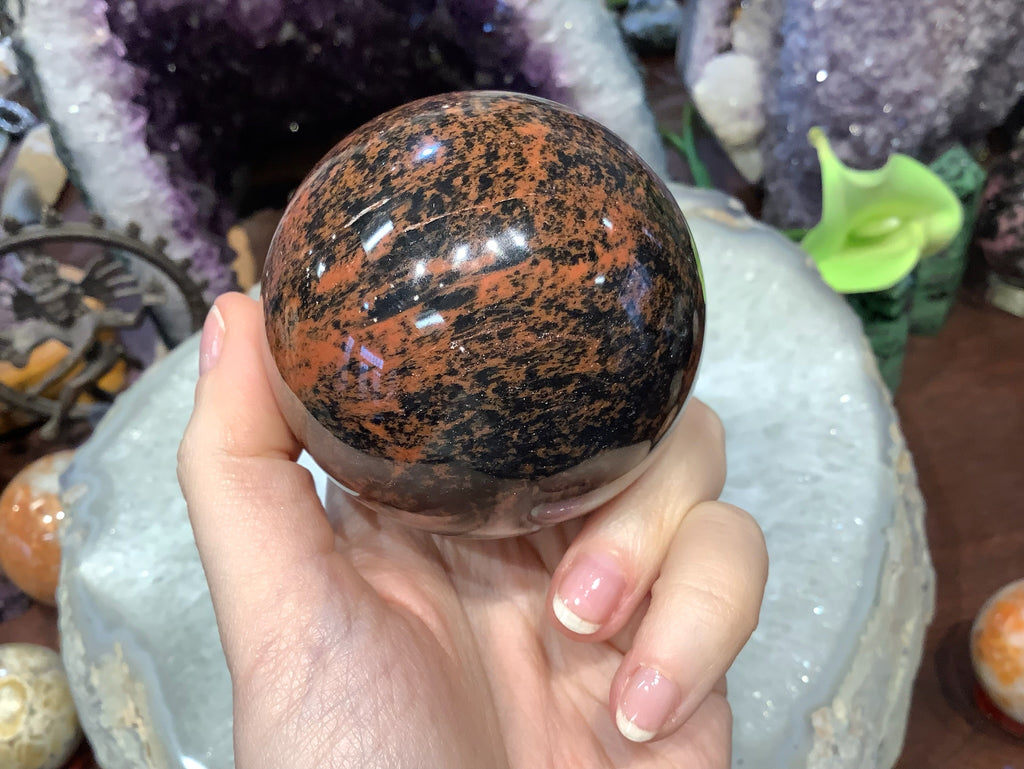 63mm Natural Red Jasper Gemstone Sphere