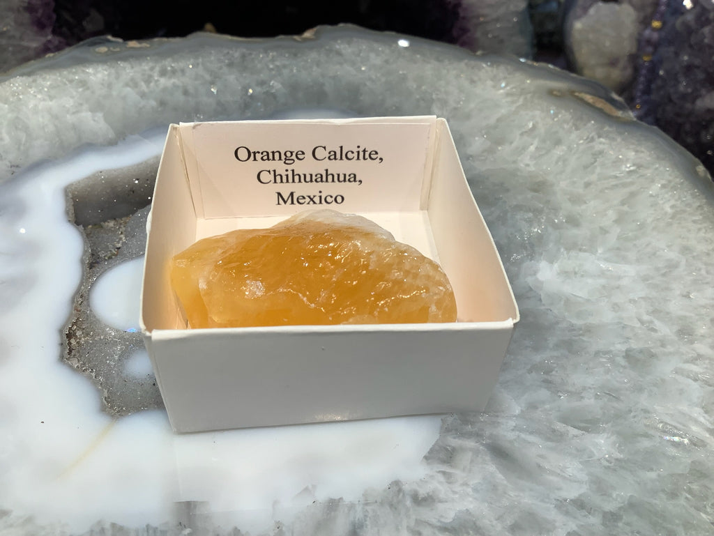 Natural Yellow calcite gemstone specimen -  Chihuahua Mexico