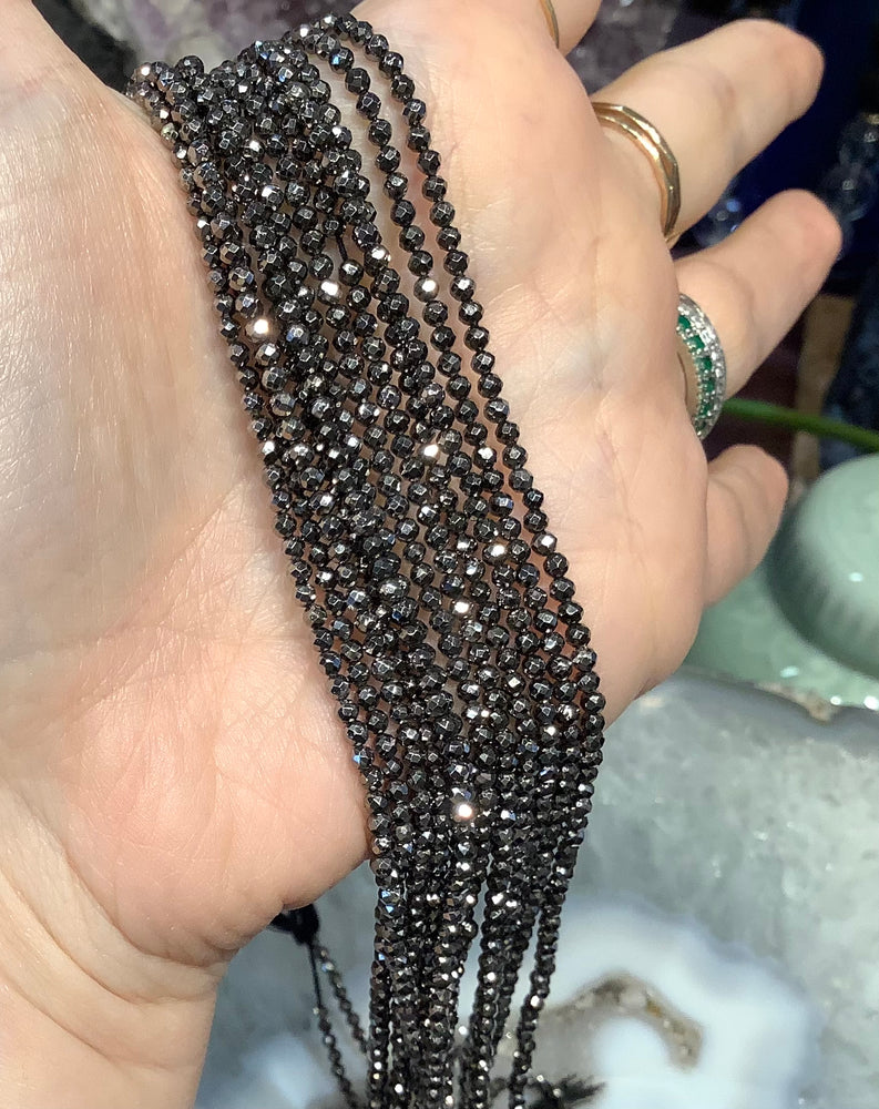 Gunmetal pyrite faceted 2.5mm brilliant gemstones