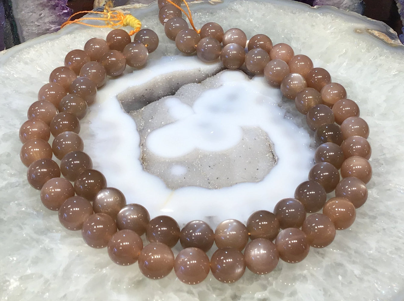 13mm Stunning Natural Moonstone Gemstone Beads